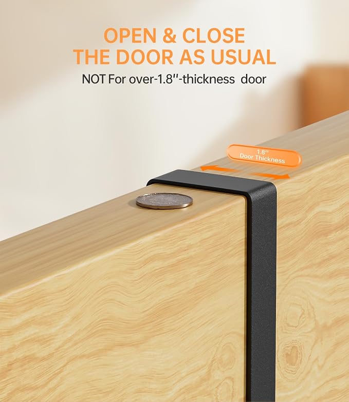 Broom Holder Over The Door with Hooks -304 Stainless Steel (Black) | Save Space, Anti-Rust & Sturdy, Mop and Broom Holder Wall Mounted or Hanging Over The Door, for Garage Laundry Kitchen - Image 4