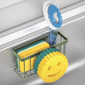 MURLONG Sponge Holder Smiley Face,Sink Caddy,Sink Organizer with 2 Suction Cups/1 Adhesive Strips,Designed for Sponge,Soap,Dish Brush,Scrubber - Green by MURLONG