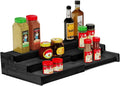 Spice Rack 3-Tier Natural Bamboo, Adjustable Cabinet Organizer Shelf | Expands 8.7-15.6"cabinets. Stepped design, labels visible.Storage organizer saves space, easy wipe. For spices, jars,cans. by VenDotbi