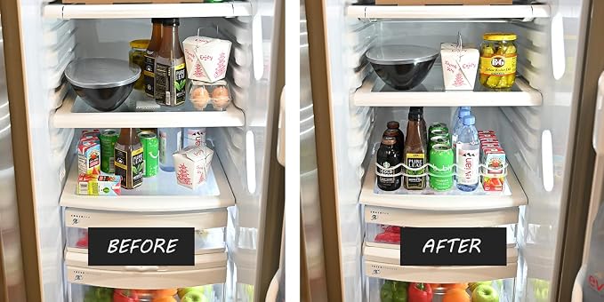 Fridge-Plus Drink Organizer for Refrigerator Storage - Soda Can Dispenser and Soda Can Organizer Rack for Bar Fridge (Pack of 1) - Image 3