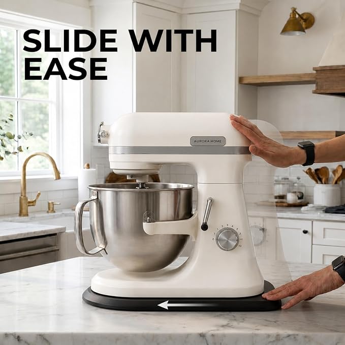 Ibyx Mixer Slider, Stand Mixer Sliding Mat, Black, 5.5 Qt, Made in Canada | Compatible with KitchenAid, Smooth Glide Slider for Heavy Appliances, Scratch Free & Space-Saving Counter Solution - Image 3