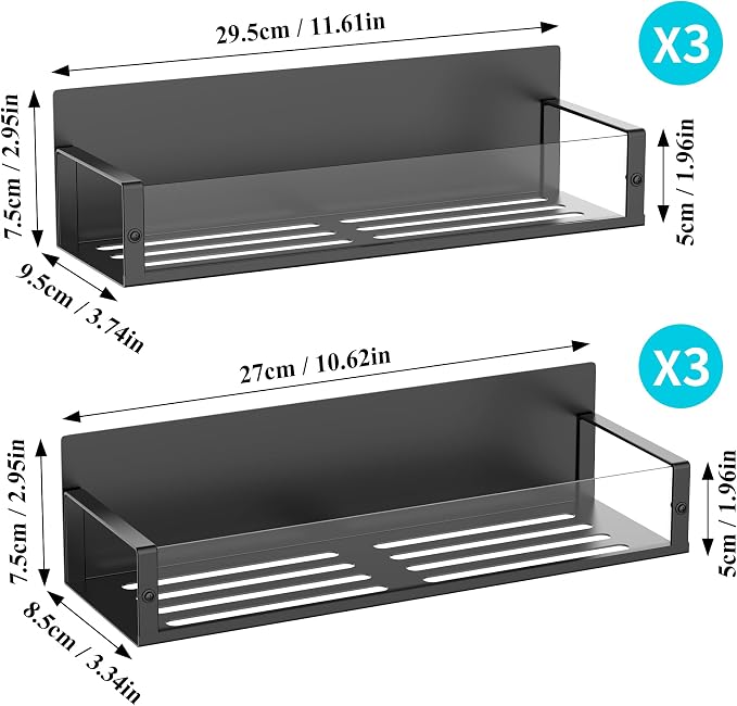 Metal Magnetic Spice Rack for Refrigerator Clear, 6 Pack | Magnetic Shelves Heavy Duty for Fridge in Kitchen, Seasoning Storage Organizer, For Oven Washer and Dryer, For Heavier Items - Image 7