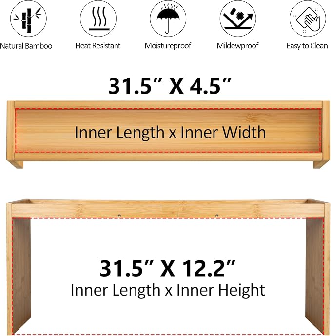Over the Stove Spice Shelf for Kitchen,33" Over Stove Spice Rack Organizer | Stove Top Shelf, Stove Shelf for Back of Stove,Above Stove Shelf Spice for Kitchen - Image 8