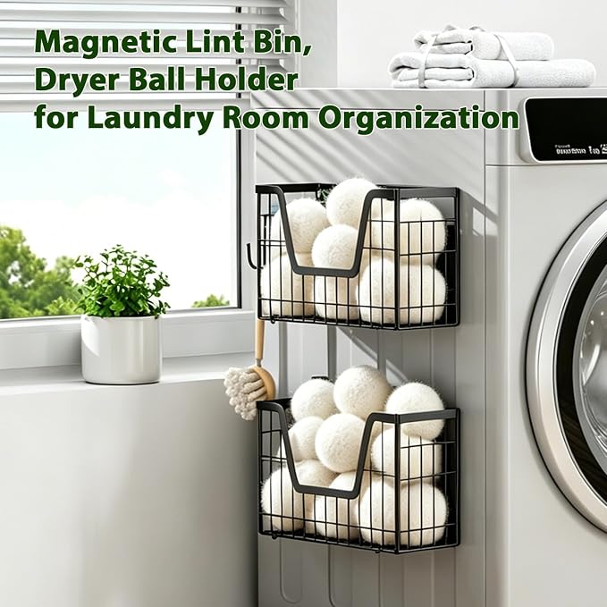 Magnetic Shelf for Fridge, Fruit Basket Magnet Shelves with 2 Hooks | Potato and Onion Storage Bins, Black Magnetic Organizer Side of Fridge Storage, Magnetic Spice Rack for Refrigerator Kitchen - Image 13
