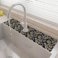 24" X 5.5" Kitchen Sink Splash Guard Faucet Mat Floral Flower Super Absorbent Fast Drying Faucet Guard & Draining Mat Sink Splash Guard Behind Faucet for Kitchen, Bathroom by Unknown