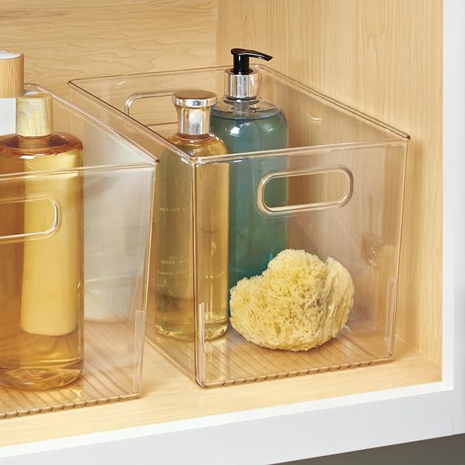 iDesign Large Clear Plastic Storage Bin | For Bathroom or Vanity, Organizer for Hair Tools, Organizer for Shampoo Bottles - Image 3