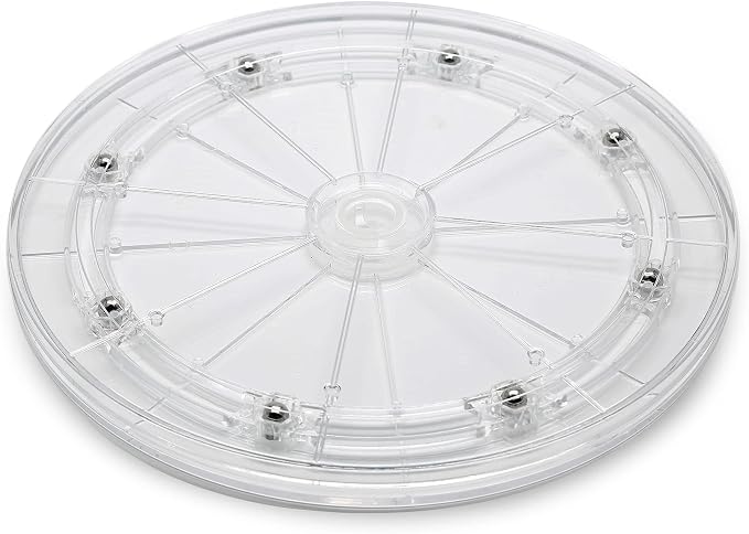 8 Inch 1Pcs Acrylic Turntable Organizer, Clear Rotating | 360 Degree Rotation, Round Turntable, For Kitchen Pantry Table Countertop Cabinet, Decorating - Image 5