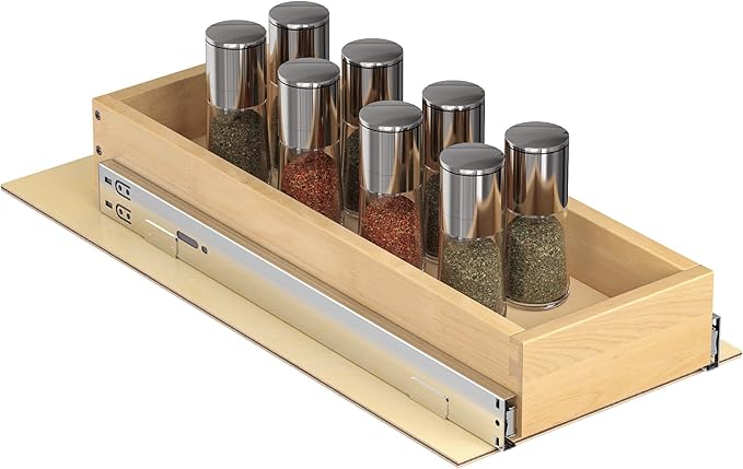 Pull Out Cabinet Organizer, 8" W x 21" D | Soft Close Pull Out Drawers for Cabinets with Heavy Duty Slides, Wood Slide Out Drawers for Kitchen Cabinets by SaIfanre