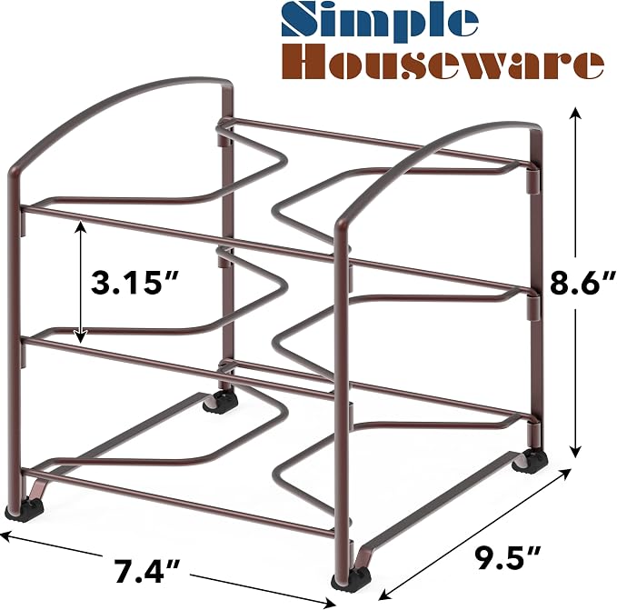 Simple Houseware Kitchen Wrap Organizer Rack, Bronze - Image 2