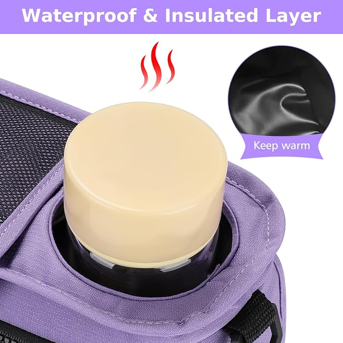 Accmor Universal Stroller Organizer with Insulated Cup Holder Detachable Phone Bag and Shoulder Strap,Stroller Bag Caddy Organizer for Uppababy, Baby Jogger, Britax Strollers - Image 8
