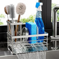Cisily Sink Caddy Sponge Holder for Kitchen with Brush Holder and Stainless Steel Self Drain Tray, Rustproof Kitchen Sink Organizer for Sponge, Soap Dispenser Storage Accessories by CISILYHOMELIFE