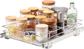 VEVOR 12.5"Wx16.5"Dx3.5"H Pull Out Cabinet Organizer, Heavy Duty Slide Out Pantry Shelves, Chrome-Plated Steel Roll Out Drawers Storage, for Home, Under Sink, 14"Wx17.5"Dx7"H Install Size for Cabinet by VEVOR