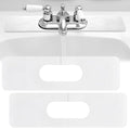 Tioncy 2 Pcs Faucet Mat Sink Splash Guard Oval-hole Oval Splash Pad for Kitchen Sink Oval Base Diatomite Faucet Mat for Bathroom Absorbent Mat Splatter Screens (White) by Tioncy