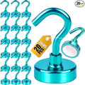 DIYMAG Magnetic Hooks 20pcs 30lbs Cruise Essentials 2026 Magnet Hook Green | Neodymium Heavy Duty Strong Magnets Hanging Ship Cabins Refrigerator Fridge Classroom Beach Vacation Kitchen Grills Home Tool by DIYMAG