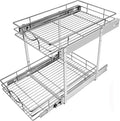 Sikarou Pull Out Cabinet Organizer 23"W 21"D 2-Tier Slide Out Storage Shelf by SikarouStorageSpecialist
