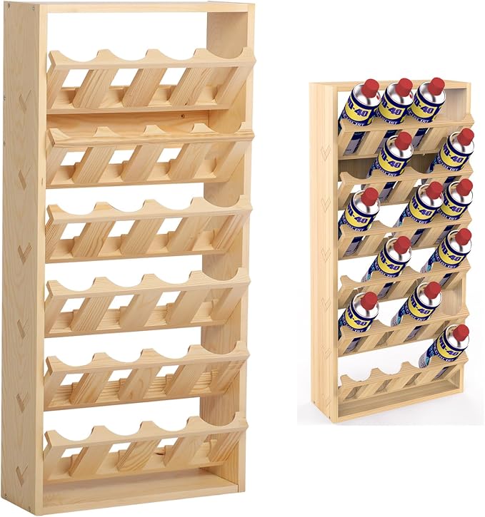 MYOYAY 6-Tier 24 Holes Spray Paint Can Rack, Wall Mount Storage Holder | Spray Bottle Organizer for Garage, Workshop & Craft Room, Space-Saving Paint Can Storage Rack with Easy Access Display by MYOYAY
