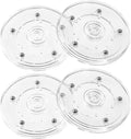 Piutouyar 4 Pcs Plastic Turntable Bearings Hardware, 4Inch/100mm, Clear | Plastic Acrylic Clear Turntable Organizer, For Kitchen Spice Rack Table Cake by Piutouyar