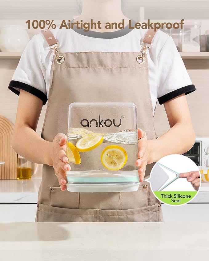 Food Storage Container Sets, 2.8 Qt + 4.2 Qt *2 Airtight Canisters with Lids and 130ml Scoop, BPA-Free Plastic Pantry Containers for Flour, Sugar, Rice - Image 3