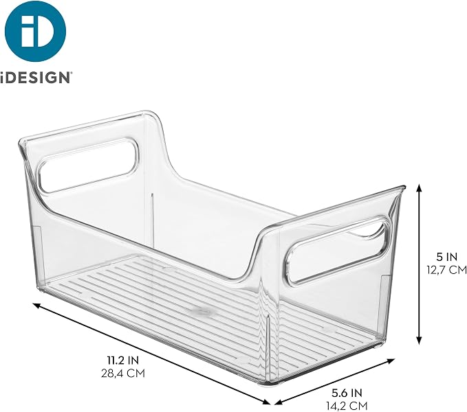 iDesign Plastic Condiment Organizer with Handles, Set of 2, Clear | For Fridge, Made in USA - Image 4
