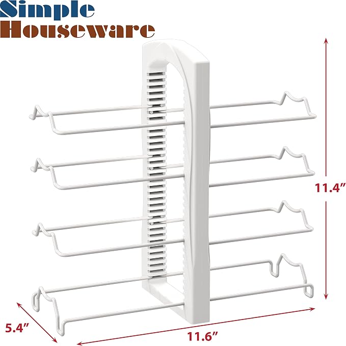 Simple Housewares Adjustable Kitchen Wrap Organizer, White - Image 3