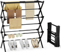 Foldable Clothes Drying Rack, Sleek Black for Modern Apartment | Sleek black for modern home, holds 35 lbs, rustproof carbon steel, indoor & outdoor, tool-free by SpaceHidden
