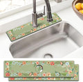 Sink Faucet Absorbing Mat, 2 Pack Drying Mat Around Faucet Sink Splash Guard Behind Faucet Sinkmat For Kitchen Bathroom Island Rv 24 * 5.5 Inch (60 * 14 cm) by BathtubMat