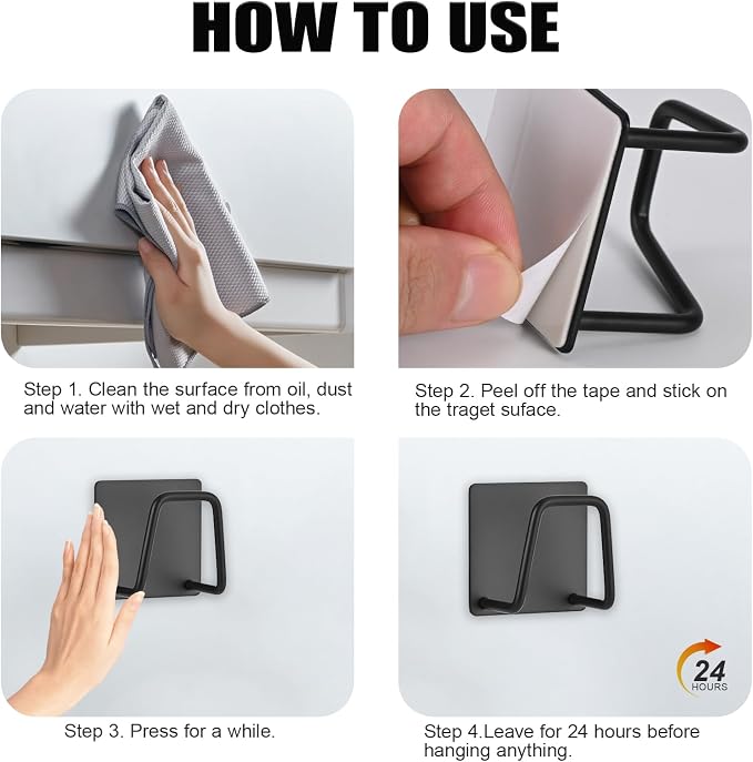 Luckyiren Adhesive Sponge Holder for Kitchen Sink, SUS304 Stainless Steel Scrubber Hanger Caddy Accessories Storage Rack Stand for Scratch Scrub Dishcloth Dishrag Exfoliator Strainer Stopper - Image 4
