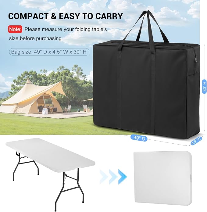 Folding Table Storage Bag 49x4.5x30in 600D Waterproof - Image 2