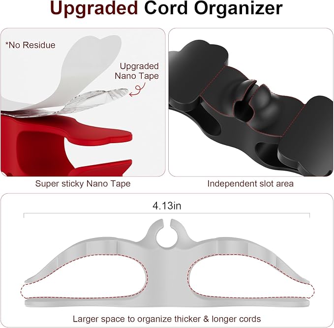 2026 Upgraded Cord Organizer for Appliances | 6PCS Kitchen Cord Keeper with Larger Capacity and Sticking Area, Bendable Cord Wrapper Holder for Coffee Maker, Blender... - Image 3