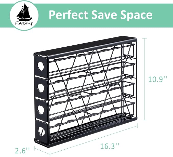 Flagship K Cup Holder for Keurig Pods Coffee Pod Storage 4 Tier K Cup Drawer Organizer for Counter (32 Pods Capacity) - Image 2