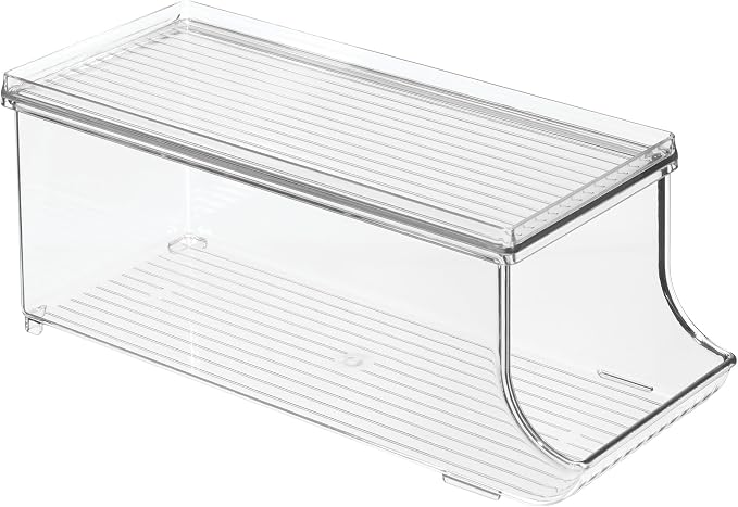 iDesign Soda Can Organizer with Lid, Set of 2, Clear | For Pantry or Refrigerator, Made in USA - Image 10
