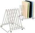 Stainless Steel Cutting Board Holder, 6-Slot Countertop Stand | 304 stainless steel, 6-slot organizer, heavy-duty, fits boards up to 1.4in (3.7cm) thick, not for pot lids by GlamChi