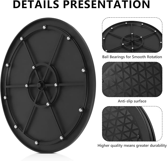 4 Pack 12 Inch Lazy Susan Turntable | 360° Rotating Lazy Susan Organizer for Cabinet, Table Top, Pantry, Fridge & Kitchen Spice - Image 3