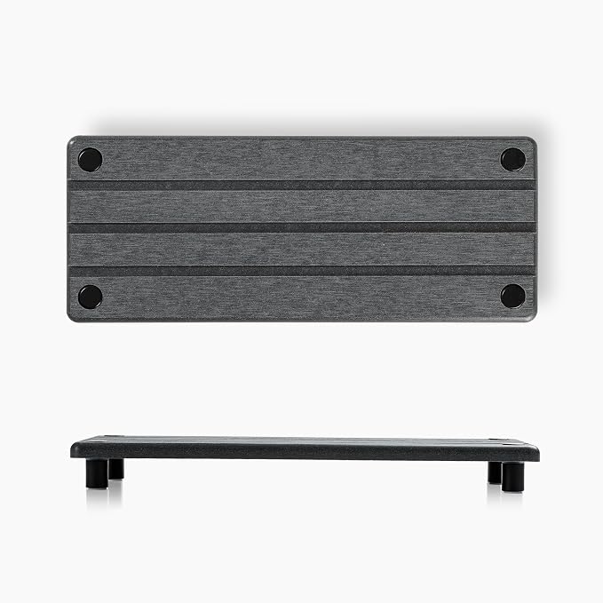 2 Pack Fast Drying Water Absorbing Diatomite Stone Mat Tray for Kitchen & Bathroom Counter - Instant Dry Sink Caddy Organizer - Vanity Holder for Soap and Sponge – Charcoal 10" x 4" - Image 6
