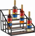 YQBRAO 4-Tier Coffee Syrup Organizer, 16-Bottle Rack, Rustic Brown | Holds up to 16 bottles with stepped visibility; rustic wood and metal design for syrups, kitchens, and home coffee bars. by Unknown