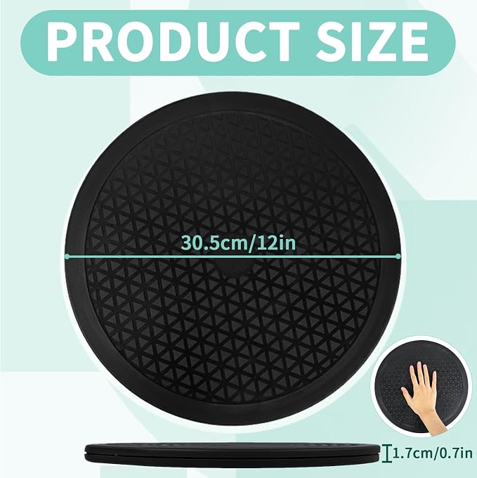 12 Inch Heavy Duty Rotating Swivel Stand, 360° Rotation with Steel Ball Bearings for Plants, Monitors, Crafts, Model Bases & TVs - Image 3