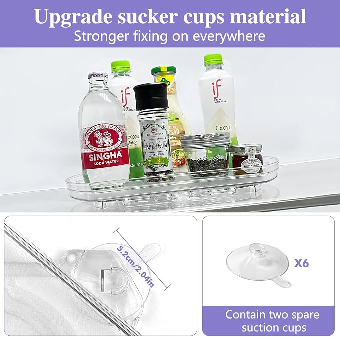 Incostar 360° Rotating Lazy Susan Turntable Organizer - Multifunctional 11.8" x 8.7" Rectangular Organizer for Refrigerator, Cabinet, Pantry, and Kitchen Countertop - Image 4