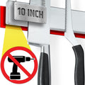 10" Strong Adhesive (No Drill) Magnetic Knife Holder for Wall - Professional Knife Strip - No Screws Needed - Adhesive Backing - Stainless Steel Bar (Upgraded Version – Will Not Fall) by HMmagnets