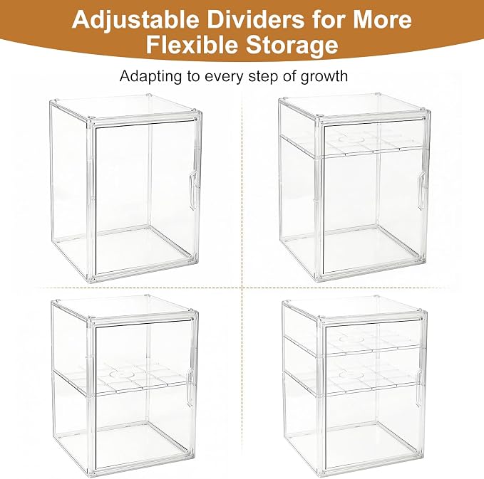 ERTIUANIO Baby Bottle Organizer – 3 Tier Acrylic Bottle Storage Organizer container, Clear Plastic Bottle Station Organizers Drawers for Countertop Kitchen Cabinet Vanity, Bathroom, Gifts for New Mom - Image 7