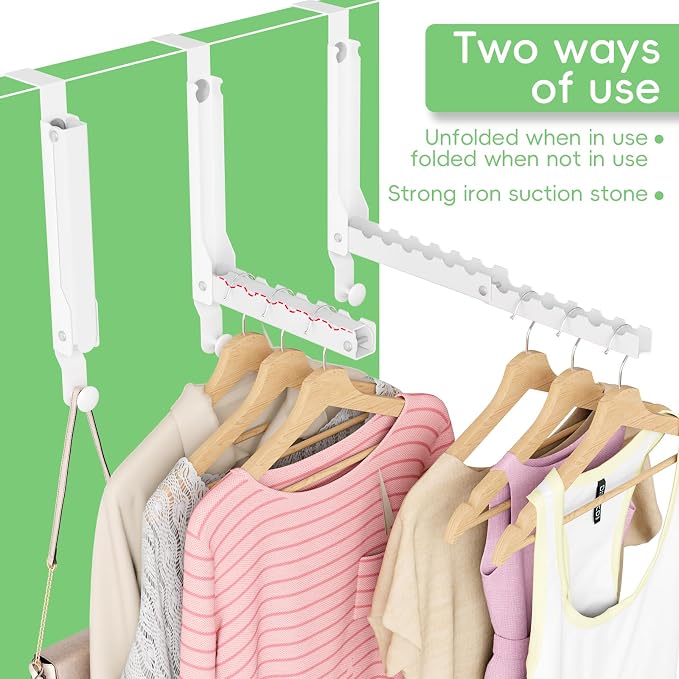 Over the Door Hook, Door Hooks for Hanging Towels, Bags,Coats,Umbrellas, Mirrors, Over Door Dual-Hook, Suitable for Bathrooms, Bedrooms, Laundry Rooms, Kitchens, Storage Rooms (White-2(UP)) - Image 3