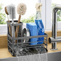 Cisily Sink Caddy Sponge Holder for Kitchen with Brush Holder and Stainless Steel Self Drain Tray, Rustproof Kitchen Sink Organizer for Sponge, Soap Dispenser Storage Accessories by CISILYHOMELIFE