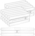 Vtopmart 12 Pack Drawer Dividers for Clothes, 4" High 10.2"-16.5" Adjustable Expandable Dresser Drawer Organizer, Clear Plastic Separators for Dresser, Baby Clothing, Underwear, Cosmetic, Toiletries | Expandable Dresser Drawer Organizer, Clear Plastic ... by Vtopmart