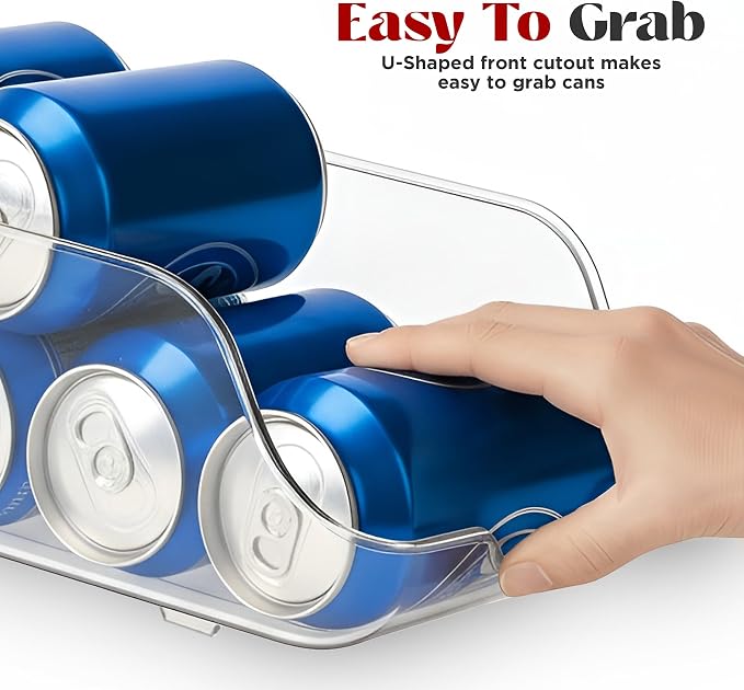 Utopia Kitchen Soda Can Organizer for Refrigerator & Pantry, 6 Pack, Clear | Durable Can Storage Organizer for Fridge & Kitchen Organization - Image 5