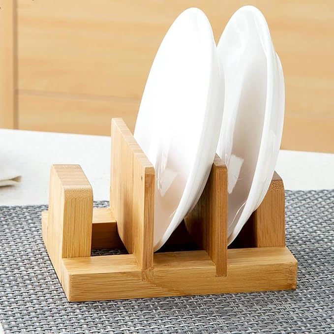Kunovo Bamboo Pot Lid Holder,Cutting Board Organizer,Baking Sheet/Pan Organizer Rack for Cabinet (GGJ-A) - Image 3