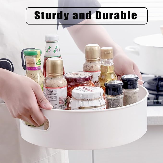 Lazy Susan Turntable 8.66 in 360 ° Rotates Multipurpose Round Turntable for Cabinet, Pantry, Kitchen, Countertop, Fridge, Bathroom Organizer (Small) - Image 8