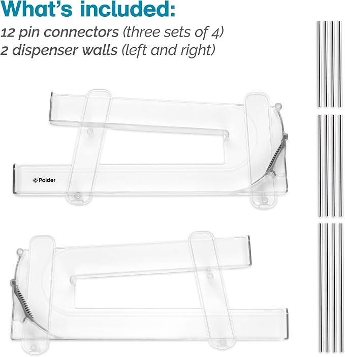 Polder Gravity Feed Can Dispenser, BPA-Free Plastic Beverage and Drink Dispenser, Holds Up to 10 Soda Cans, Ideal for Refrigerators and Countertops, Fridge Organizer, 14" x 5.3" x 6.1" - Image 8