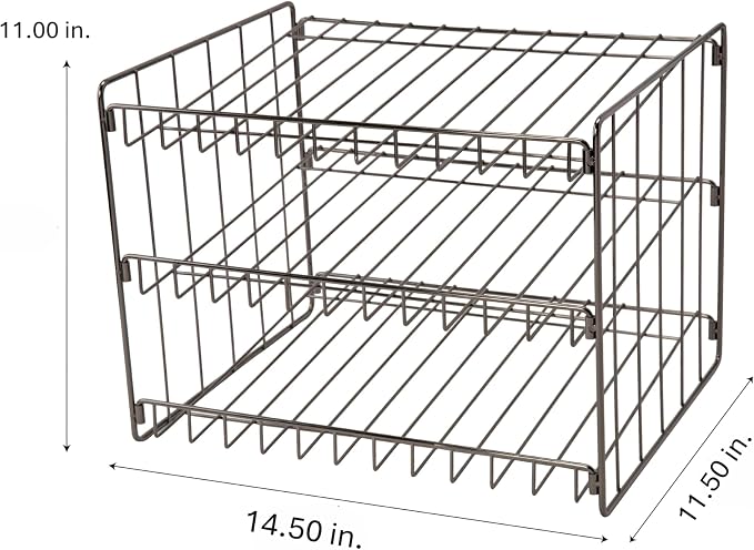 Kitchen Details 3 Tier Can Organizer | Canned Food Storage Rack | Kitchen Cabinet and Pantry Organization | Holds 36 Cans | Space Saving | Onyx, 14.5 x 11.5 x 11 inches (Pack of 12) - Image 2