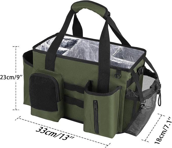 Cleaning Caddy Bag Built-in hard plastic sheet Adjustable Shoulder Strap | Waterproof nylon, aluminum foil lining, quick-drain PVC mesh bottom, for housekeepers - Image 5