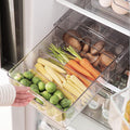 LALASTAR Refrigerator Organizer Bin with Pull-out Drawer, Large Fridge Organizer and Storage Clear, Stackable Pantry Organizer with Handle, BPA Free, 1 Pack, 6.34QT by LALASTAR