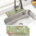 Sink Faucet Absorbing Mat, 2 Pack Drying Mat Around Faucet Sink Splash Guard Behind Faucet Sinkmat For Kitchen Bathroom Island Rv 15 * 5.5 Inch (38 * 14 cm) by BathtubMat